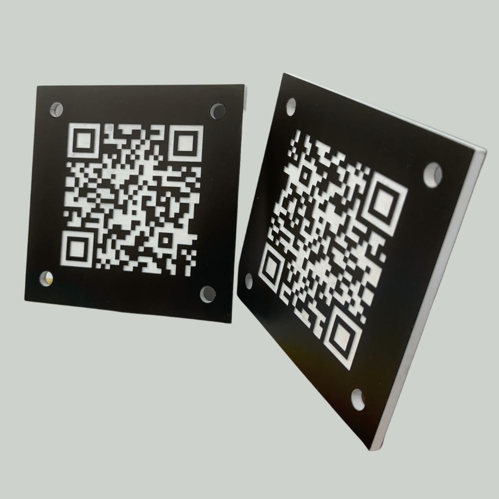 Custom QR code designed to open an audiobook playback page when scanned.